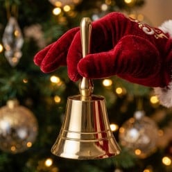 Campana in Metallo Dorato Lemoire Home – Decoro Natalizio