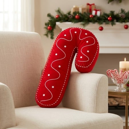 Cuscino Bastoncino di Natale Toffee Rosso 35x60h | Lemoire Home