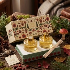 Set Regalo di Natale EDG "Magic Forest": Profumatore a Bastoncini e Spray Ambiente