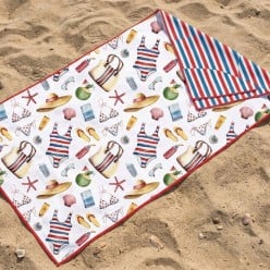 Telo Mare Microfibra Lagoon stile mediterraneo: Doppia Fantasia Chic