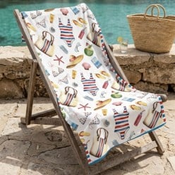 Telo Mare Microfibra Lagoon stile mediterraneo: Doppia Fantasia Chic