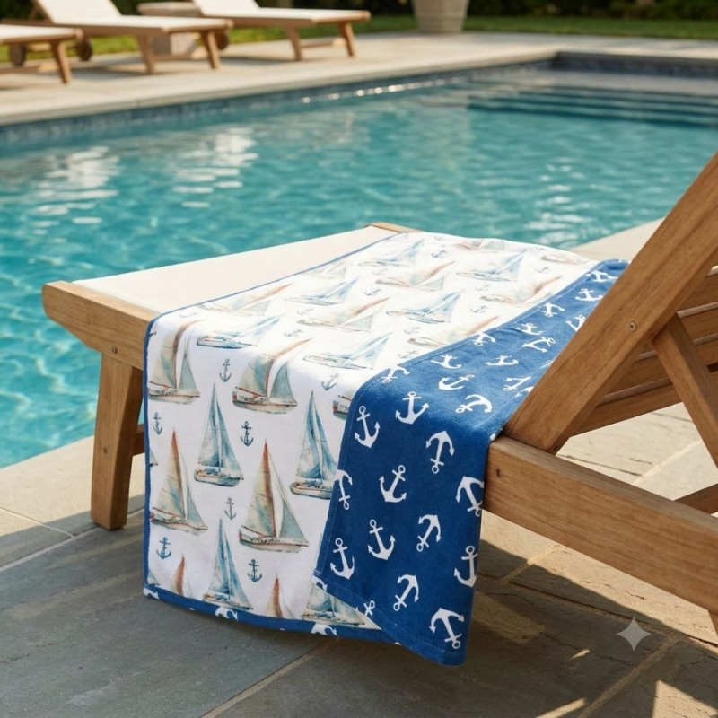 Telo Mare Microfibra Cayo Largo Daunex Double-Face 100x170 cm