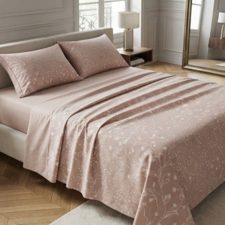 Biancheria da letto in cotone Astreidi: colori pastello e fiori bianchi
