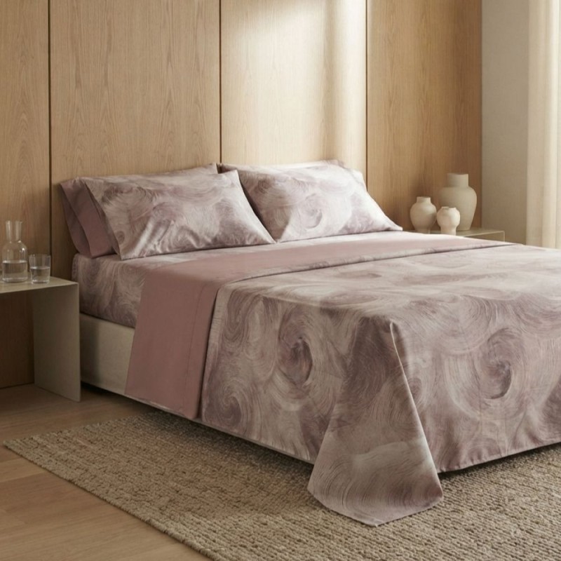 Completo letto matrimoniale in raso di cotone made in Italy collezione Mnemosine Completo letto matrimoniale in raso di cotone made in Italy collezione Mnemosine