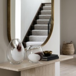 Vaso in Vetro sfumato Bianco e Marrone Lemoire Home