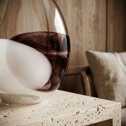 Vaso in Vetro sfumato Bianco e Marrone Lemoire Home