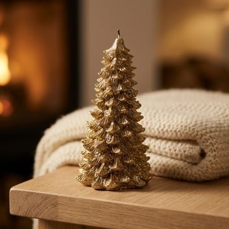 Candela Albero di Natale Oro Antique 20 cm | Lemoire Home