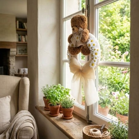 Ghirlanda Fuoriporta Orsetto e Margherite Lemoire Home