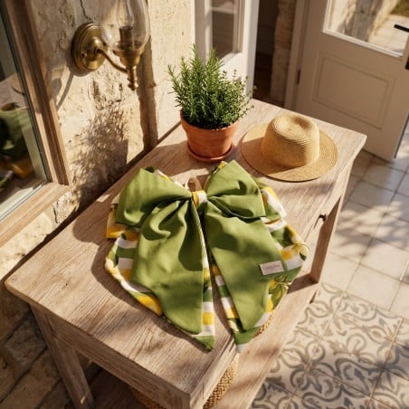 Fiocco Fuoriporta con Tamburello in Cotone e Limoni – Collezione Ercole e Amalfi – Personalizzabile Hand Made in Italy