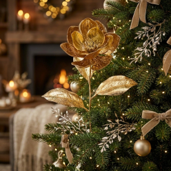 Ramo Magnolia Oro EDG 74 cm decorazione albero lemoire home