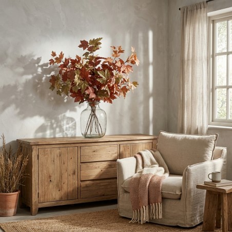 Ramo di Acero Autunnale Rust - 81 cm - Decorazione Elegante per Casa