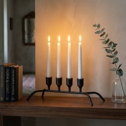 Candelabro Rialzato in Metallo Nero - EDG Enzo De Gasperi