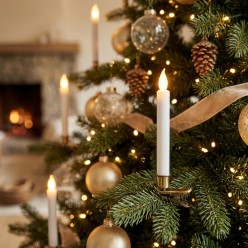Set 10 Candele LED a Clip per Albero di Natale Con Telecomando – Luce Calda