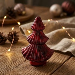 Candela Albero in Vetro Natalizia H20 cm - EDG