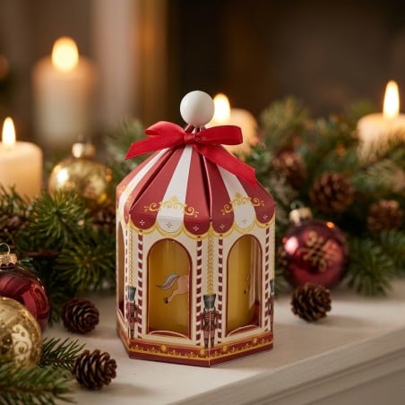Candela Giostra Carosello EDG - Profumo Natale in Confezione Regalo