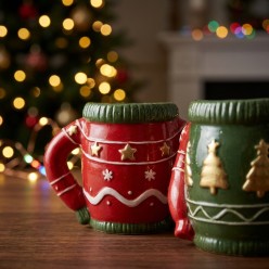 Tazza Natalizia a Maglione EDG – Ceramica Decorata Assortita