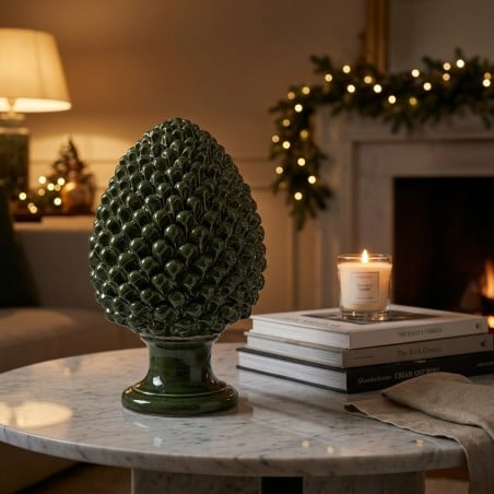 Pigna Decorativa EDG in Ceramica - Collezione Natale Elegante