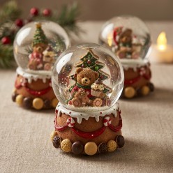 Sfera di Neve Carillon Orso Goloso 14.5 cm | Lemoire Home