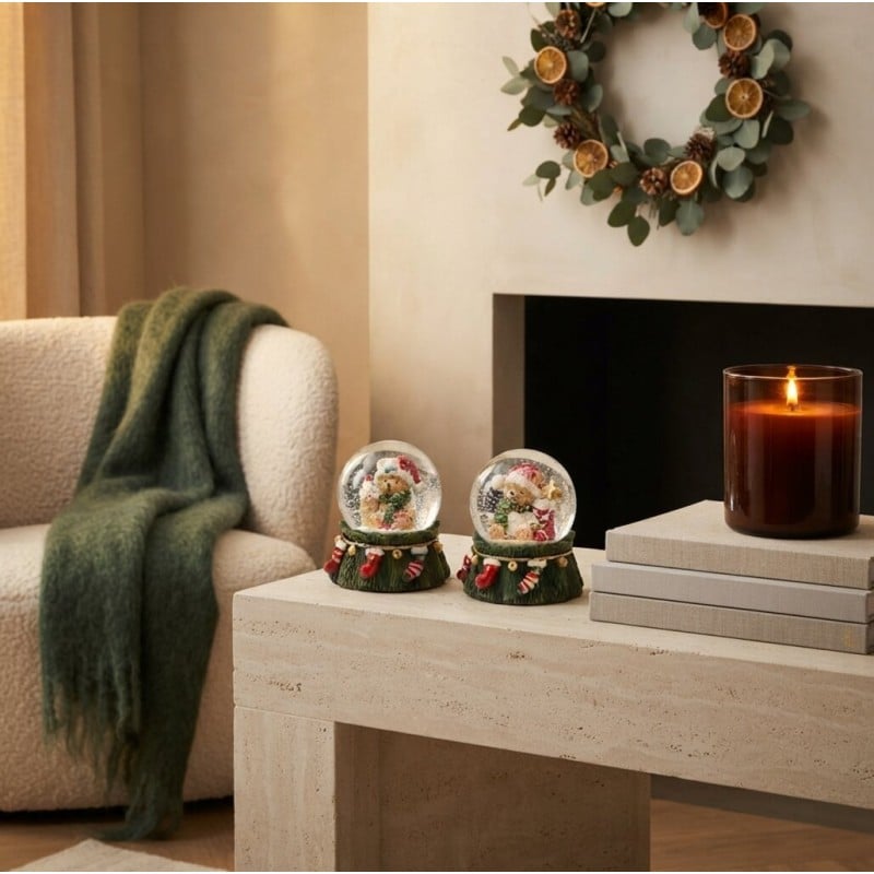Sfere d'Acqua Natalizie con Orsetto EDG Assortite | Lemoire Home Sfere d'Acqua Natalizie con Orsetto EDG Assortite | Lemoire Home