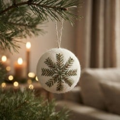 Sfera decorativa in lana per Albero di Natale 6 cm - Gry&Sif | Lemoire Home