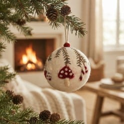 Decorazione Natalizia Fungo in Lana Cotta Artigianale Gry&Sif lemoire home