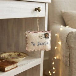 Ornumento Lettera a Babbo Natale in Lana Infeltrita - Gry&Sif