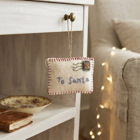 Ornumento Lettera a Babbo Natale in Lana Infeltrita - Gry&Sif