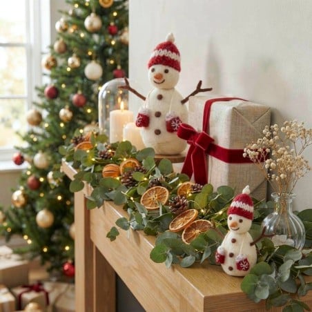 Pupazzo di Neve in Feltro Fatto a Mano Gry&Sif | Lemoire Home