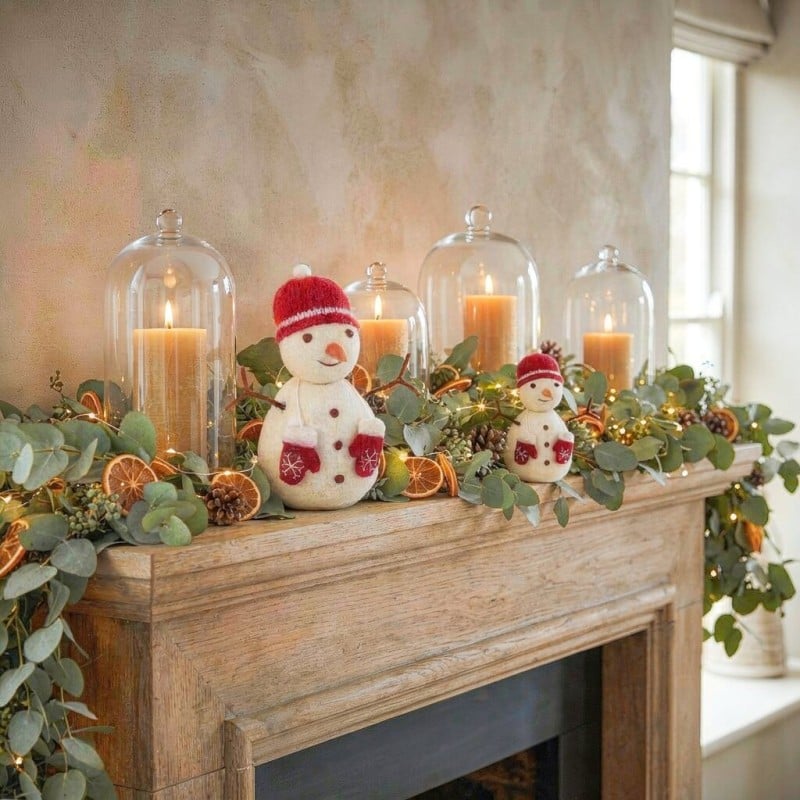 Pupazzo di Neve in Feltro Fatto a Mano Gry&Sif | Lemoire Home