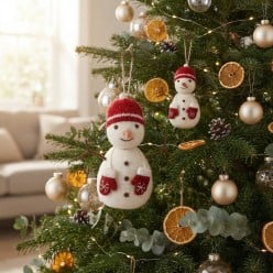 Pupazzo di Neve in Feltro Fatto a Mano Gry&Sif | Lemoire Home