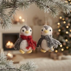 Pinguino Natalizio in Lana Fatto a Mano Gry & Sif | Lemoire Home