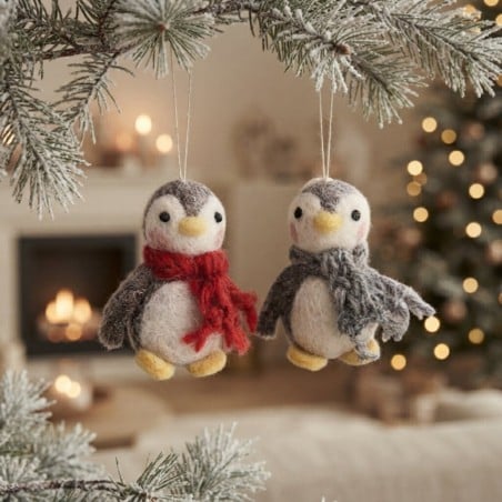 Pinguino Natalizio in Lana Fatto a Mano Gry & Sif | Lemoire Home