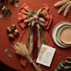 Fiocco Decorativo Sartoriale Fuoriporta in Cotone con Fiori | Lemoire Home