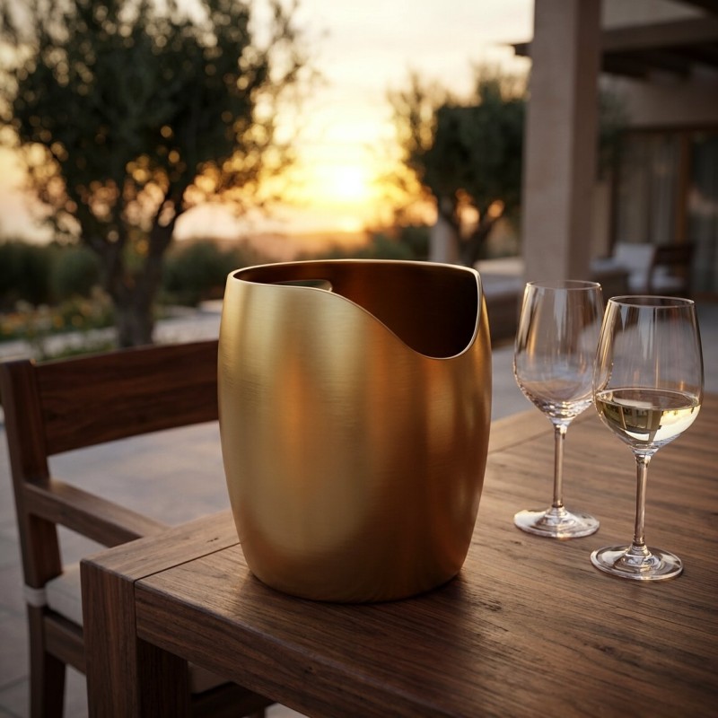 Secchiello da Champagne Audrey Pinti Inox Design | Gold e Silver