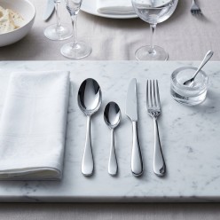 Set Posate 24 Pezzi in Acciaio Inox | Design Moderno Finitura Lucida e Satinata