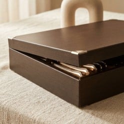Servizio Posate 24 Pezzi Settecento in Bauletto di Legno