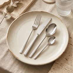 Set Posate 24 Pezzi Iride in Acciaio Inox Lucido Argentato | Custodia o Bauletto