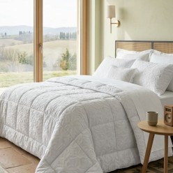 Trapunta Matrimoniale Teseo| Jacquard Geometrico Made in Italy