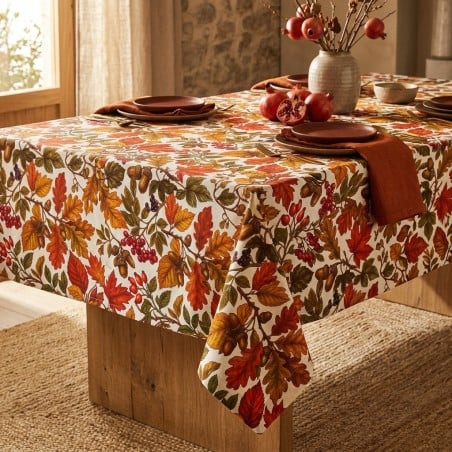 Tovaglia autunnale in Cotone Karya – Made in Italy