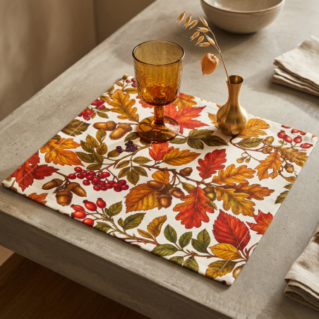 Tovaglietta Americana Autunnale in Cotone Karya made in Italy