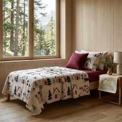 ULTIMO set Lenzuola per lettini da cameretta con atmosfera natalizia collezione Maia