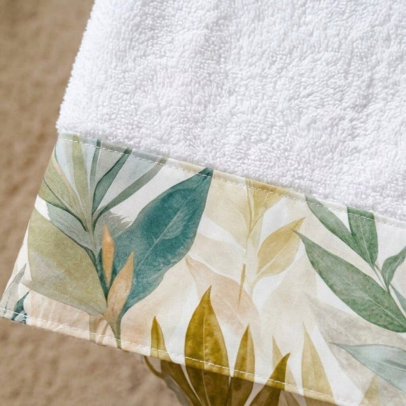 Coppia Asciugamaniin Spugna con Balza Botanica Dafne | Lemoire Home Coppia Asciugamaniin Spugna con Balza Botanica Dafne | Lemoire Home