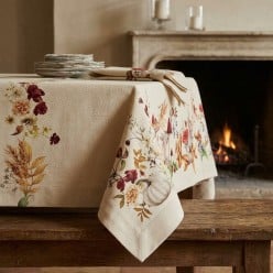 Tovaglia Autunnale Perseo in Puro Cotone Stampato – Tessuto Made in Italy