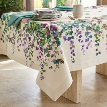 Tovaglia in Cotone Stampato Flora d’Iride – Tessuto Effetto Canvas e Finitura Sartoriale | Lemoire Home