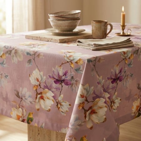 Tovaglia in Cotone con Magnolie collezione Lotis – Lemoire Home