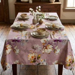 Tovaglia in Cotone con Magnolie collezione Lotis – Lemoire Home