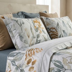Completo Lenzuola Matrimoniali in Percalle di Cotone Ciparisso – Lemoire Home