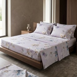 Completo Lenzuola Matrimoniali in Percalle di Cotone Lotis | Lemoire Home