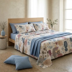 Completo Letto Matrimoniale in Cotone Alcinoo| Lemoire Home