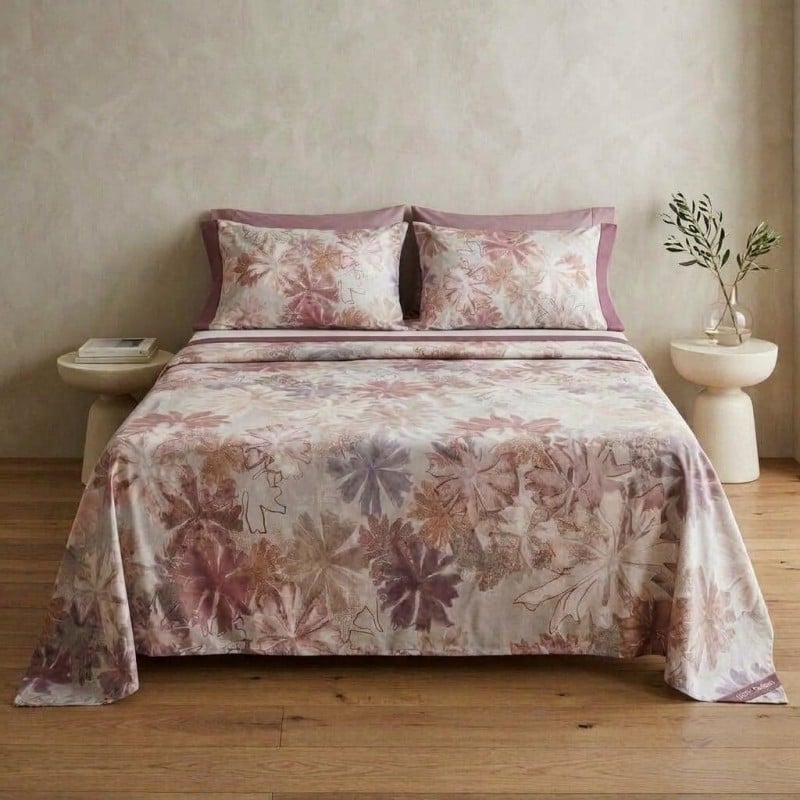 Completo Letto Matrimoniale Giacinto in Percalle di Puro Cotone | Lemoire Home